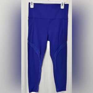 Athleta Salutation Stash Pocket II Mesh 7/8 Tight-Poseidon Blue Size Small